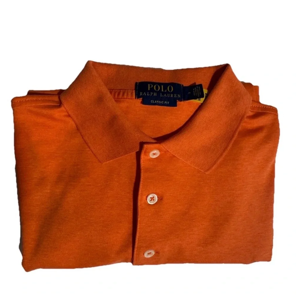 Ralph Lauren Man Vibrant Orange Polo Shirt